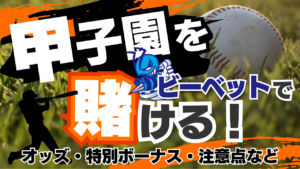 甲子園に賭ける！ビーベットでのやり方やオッズ、特別ボーナスに注意点まで紹介