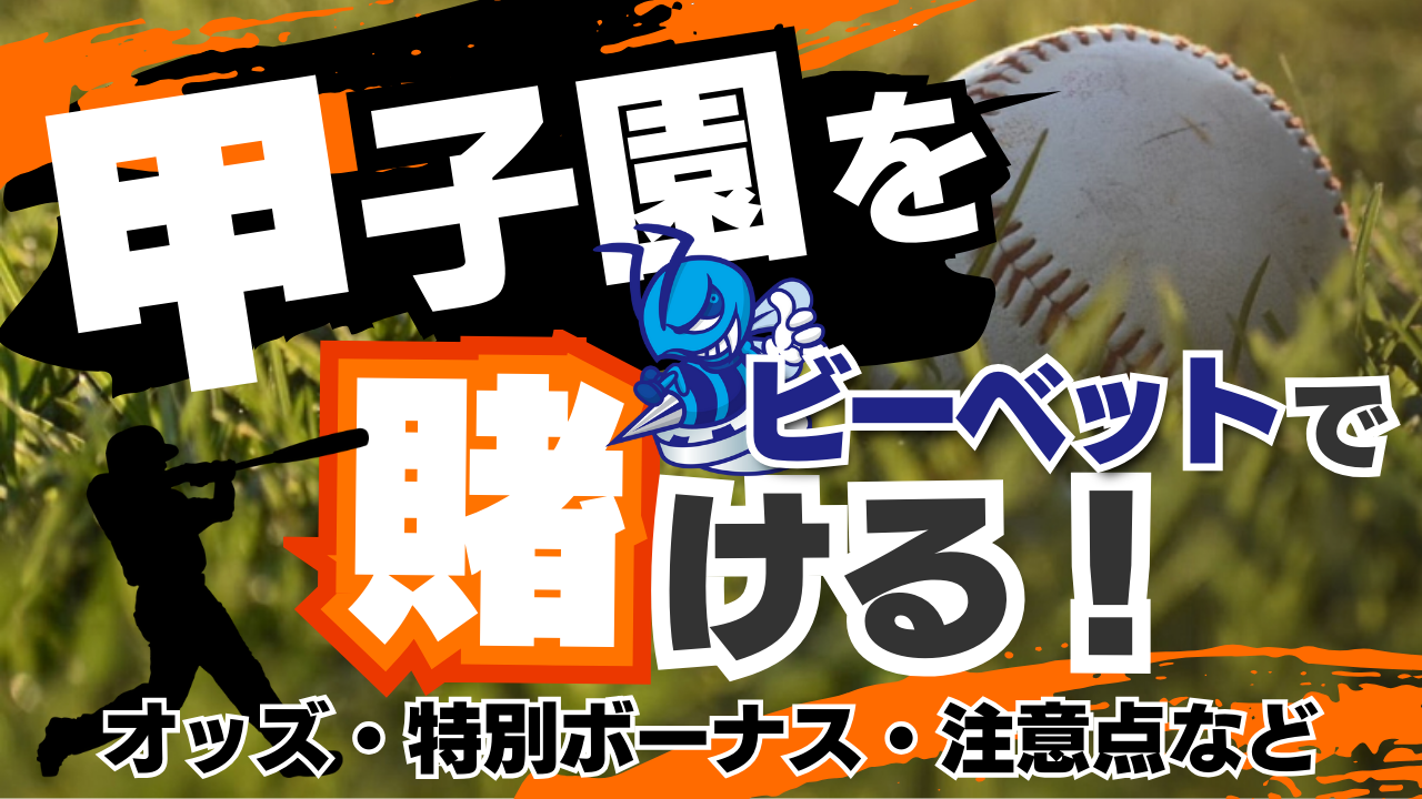 甲子園に賭ける！ビーベットでのやり方やオッズ、特別ボーナスに注意点まで紹介